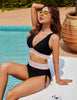 SunlitElegance™ | Two-Piece High Waisted Tummy Control Color Block Bikini Sets