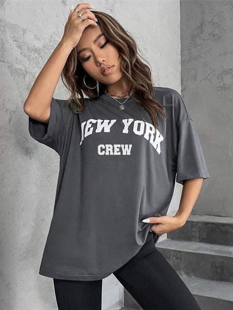 100% Baumwoll NEW York Crew T-Shirt